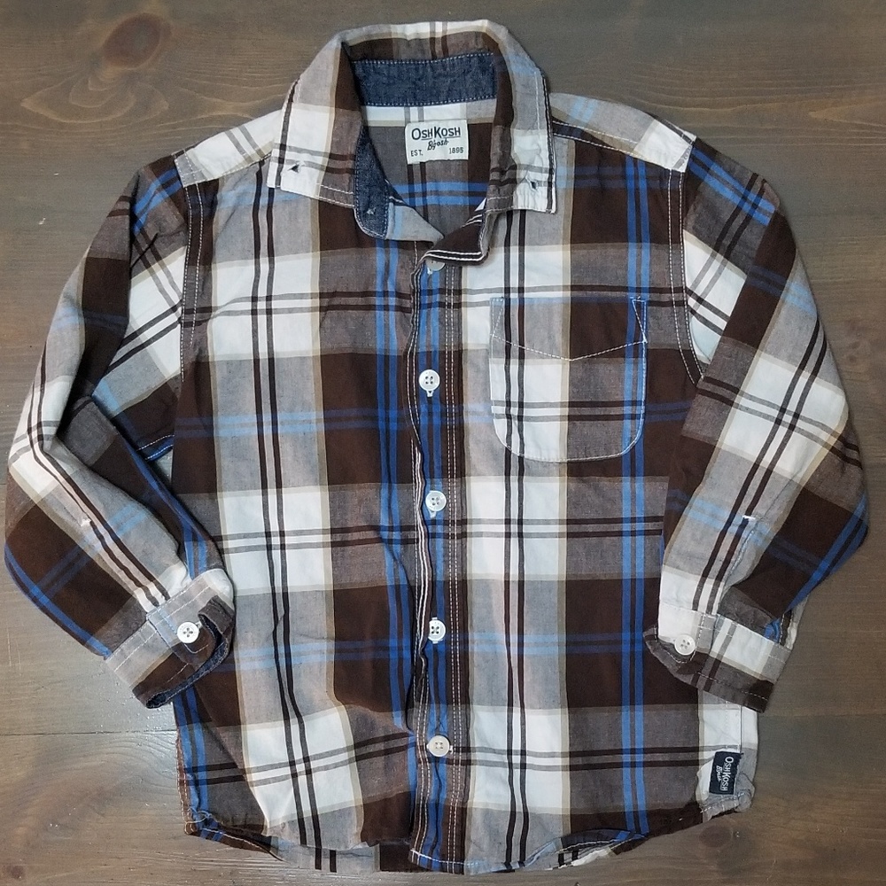 Boys Plaid Button Down